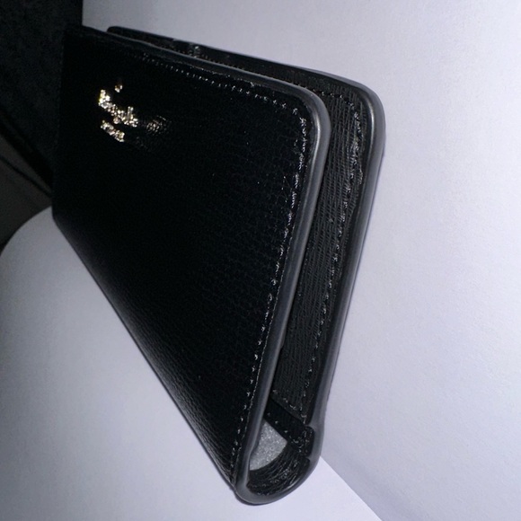 Kate Spade Black Refined Grain Leather Darcy Large Slim Bifold Wallet New w/ Tag - Picture 5 of 14